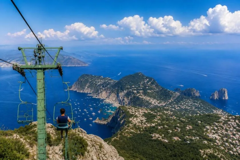 Vista do Monte Solaro em Anacapri