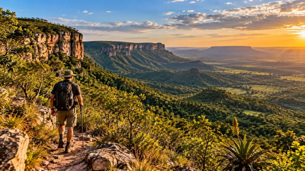 Paisagem da Chapada do Araripe no Nordeste do Brasil