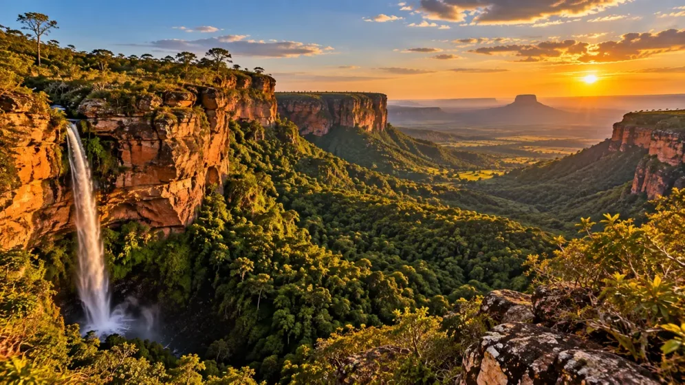 Paisagem da Chapada dos Guimarães em Mato Grosso