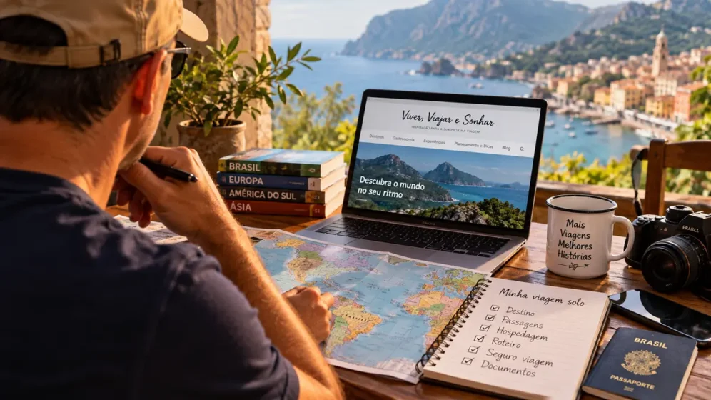 planejamento de uma primeira viagem sozinho