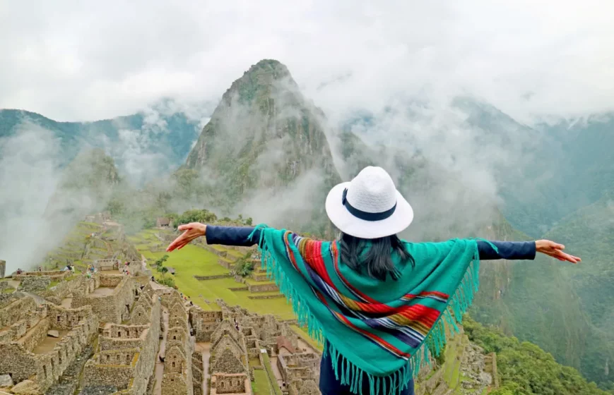 Vista de Machu Picchu, no Peru
