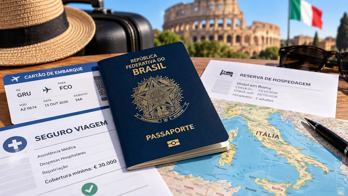 Documentos para viajar para Itália em 2026: o que levar e o que mudou na entrada