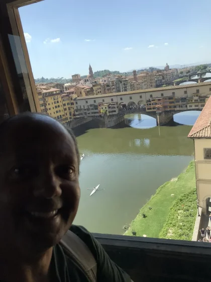 Antonio Barbosa, Editor do Viver Viajar e Sonhar, durante roteiro pela Toscana na Itália.