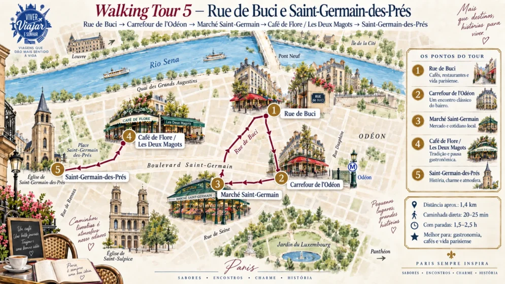 Walking tour por Saint-Germain-des-Prés e Rue de Buci em Paris