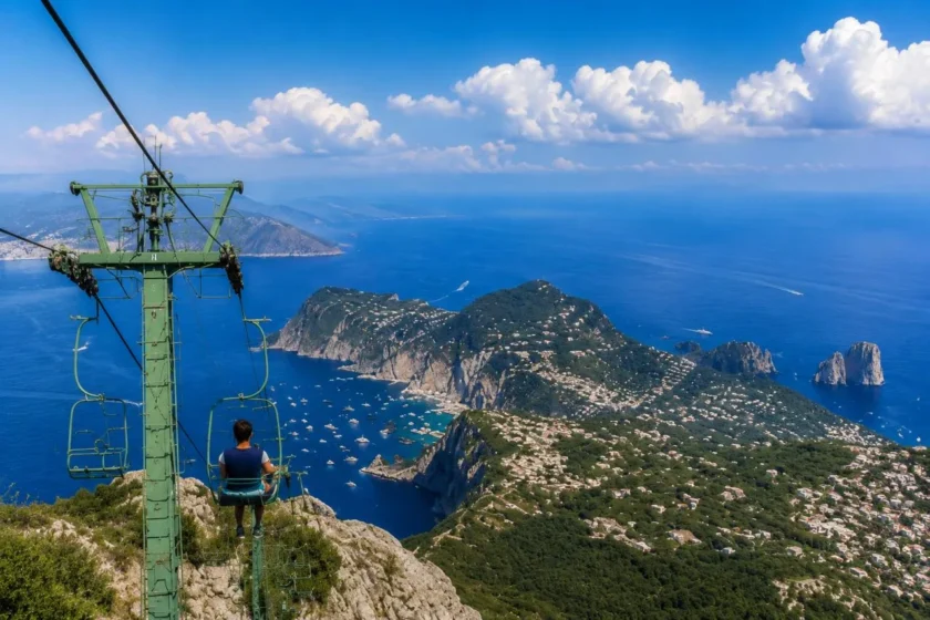 Vista do Monte Solaro em Anacapri