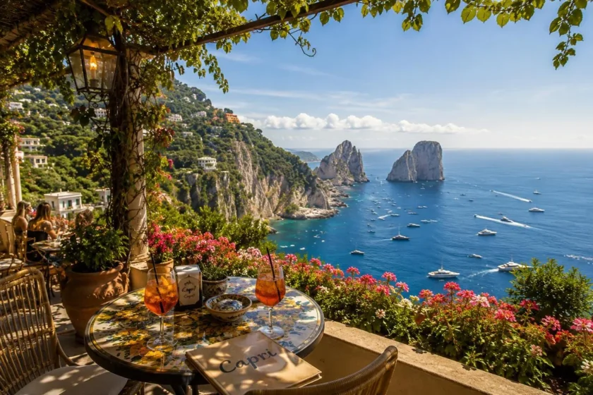 Terraço com vista para os Faraglioni