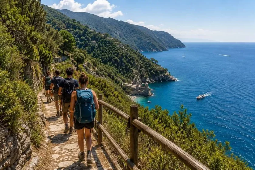 Trilha panorâmica para San Fruttuoso