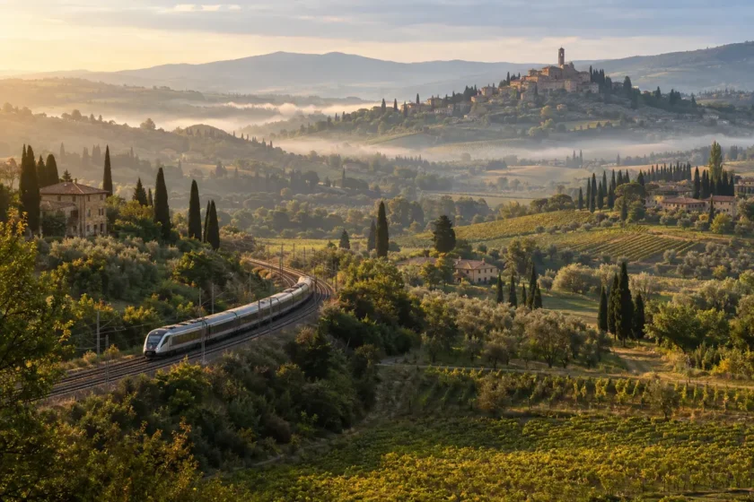 Paisagem da Toscana durante roteiro de 10 ou 15 dias pela Itália