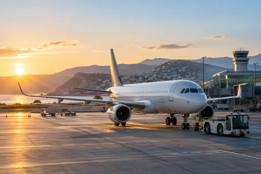 Avião para trajetos longos dentro da Itália
